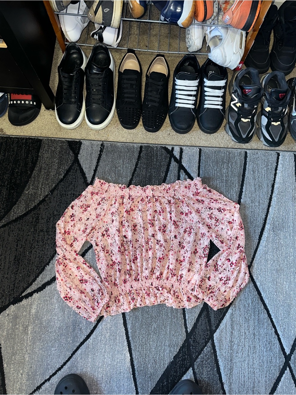 Women’s Pink Floral Elastic Waist Kids Bottoms Top - Unbranded
